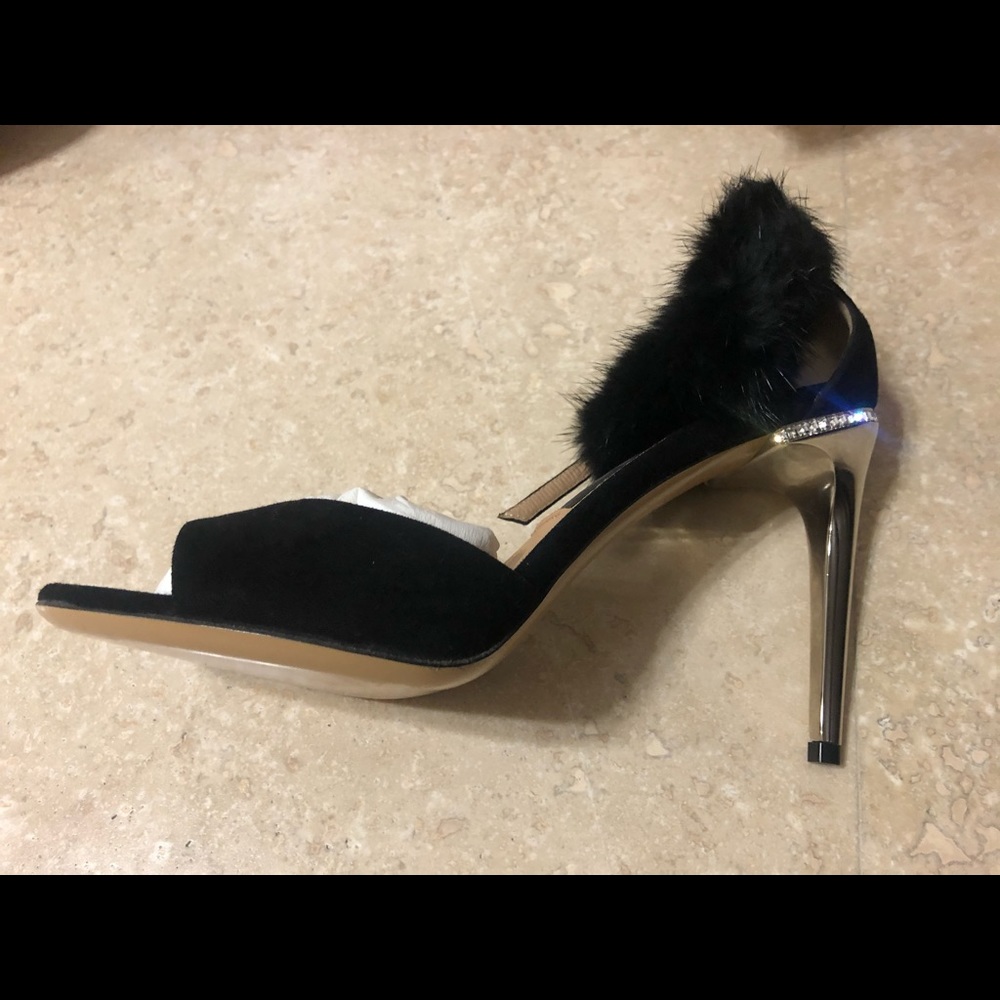 Black suede Salvatore Ferragamo Lisia sandals